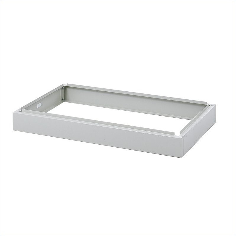 Pemberly Row Medium Facil 5 Drawer Metal Flat Files Cabinet in Light Gray