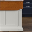 Pemberly Row Traditional Wood Kitchen Island in Off White Finish
