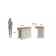Pemberly Row Traditional Wood Kitchen Island in Off White Finish