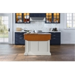 Pemberly Row Traditional Wood Kitchen Island in Off White Finish