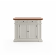 Pemberly Row Traditional Wood Kitchen Island in Off White Finish