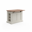 Pemberly Row Traditional Wood Kitchen Island in Off White Finish