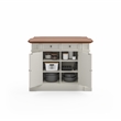 Pemberly Row Traditional Wood Kitchen Island in Off White Finish