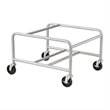 Pemberly Row Contemporary Sled Base Stack Chair Cart in Silver