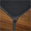 Pemberly Row Contemporary Square Vinyl Folding Table in Black