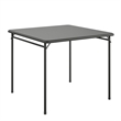 Pemberly Row Contemporary Square Vinyl Folding Table in Black