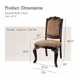 Pemberly Row Contemporary Fabric Dining Chair in Brown Cherry (Set of 2)