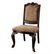 Pemberly Row Contemporary Fabric Dining Chair in Brown Cherry (Set of 2)