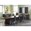 Pemberly Row Contemporary Engineered Wood 10' Conference Table in Mocha