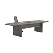 Pemberly Row Contemporary Engineered Wood Conference Table in Steel Gray