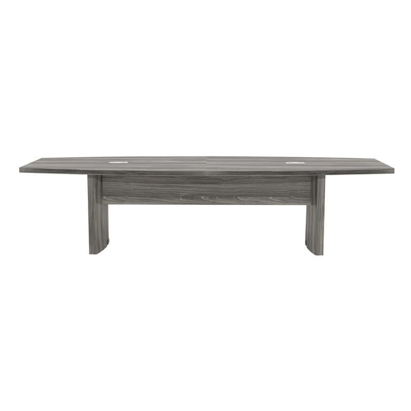 Pemberly Row Contemporary Engineered Wood Conference Table in Steel Gray