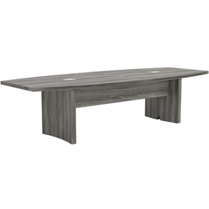 Pemberly Row Contemporary Engineered Wood Conference Table in Steel Gray