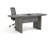 Pemberly Row Contemporary Engineered Wood 6' Conference Table in Gray Steel