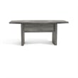 Pemberly Row Contemporary Engineered Wood 6' Conference Table in Gray Steel