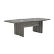 Pemberly Row Contemporary Engineered Wood 8' Conference Table in Gray Steel