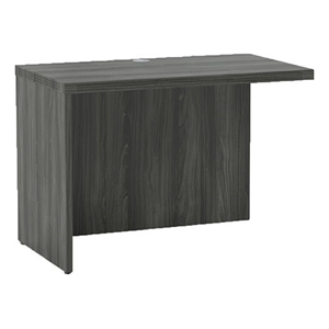 Pemberly Row Contemporary Engineered Wood 42&quot Return in Gray Steel