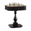 Pemberly Row Modern / Contemporary Wood Game Table in Black Finish
