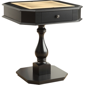 Pemberly Row Modern / Contemporary Wood Game Table in Black Finish