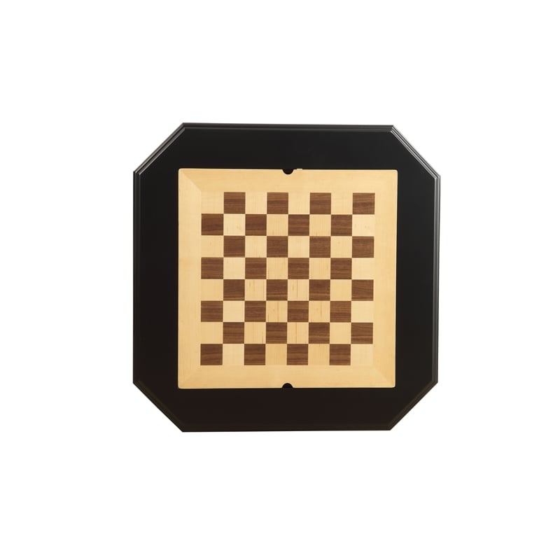 Pemberly Row Modern / Contemporary Wood Game Table in Black Finish