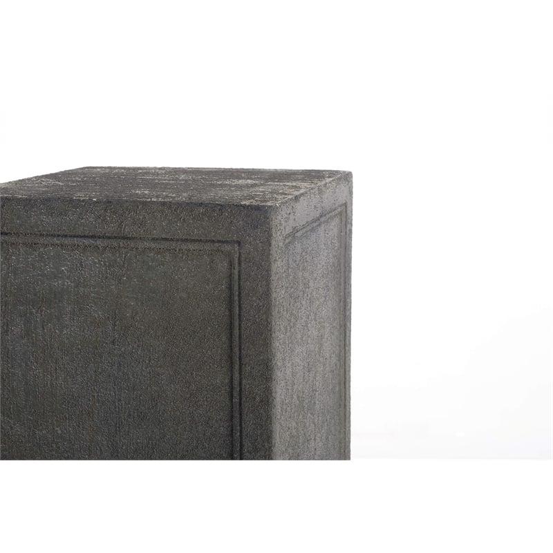 Pemberly Row Modern / Contemporary Stone Pedestal in Stromcloud