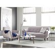 Pemberly Row Modern / Contemporary Suede Accent Chair in Ivory