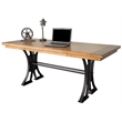 Pemberly Row Contemporary Home Office Writing Desk Wood Brown