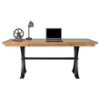 Pemberly Row Contemporary Home Office Writing Desk Wood Brown