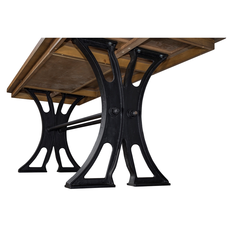 Pemberly Row Contemporary Home Office Writing Desk Wood Brown