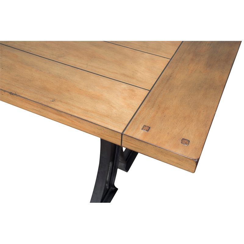 Pemberly Row Contemporary Home Office Writing Desk Wood Brown