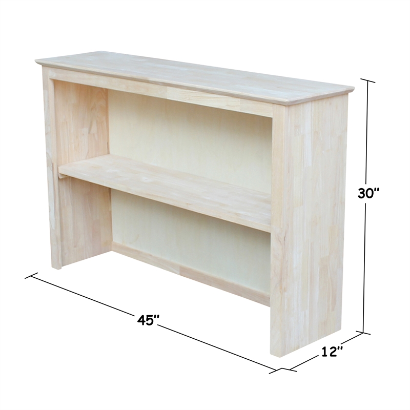 Pemberly Row Modern / Contemporary Wood Unfinished Desk Hutch