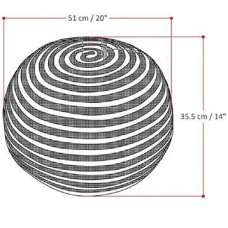Pemberly Row Contemporary Boho Round Pouf in Natural JUTE Fabric