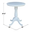 Pemberly Row Contemporary Round Counter Height Pedestal Dining Table