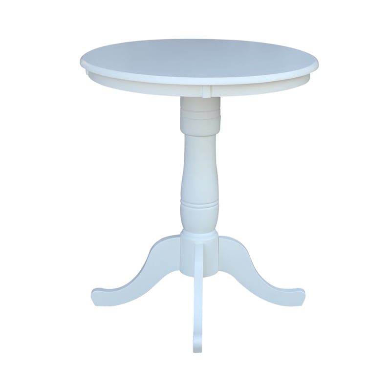 Pemberly Row Contemporary Round Counter Height Pedestal Dining Table