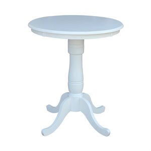 Pemberly Row Contemporary Round Counter Height Pedestal Dining Table