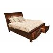 Pemberly Row King Storage Platform Bed Made with Wood in Dark Walnut