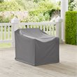 Pemberly Row Contemporary Patio Polyester Fabric Chair Cover in Gray