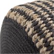 Pemberly Row Contemporary Boho Round Braided Pouf in Natural Jute