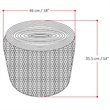 Pemberly Row Contemporary Boho Round Braided Pouf in Natural Jute