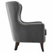 Pemberly Row Contemporary Wingback Charcoal Velvet Accent Chair