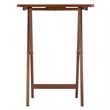 Pemberly Row 5-Piece Transitional Solid Wood Snack Table Set in Walnut