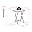 Pemberly Row 5-Piece Transitional Solid Wood Snack Table Set in Walnut