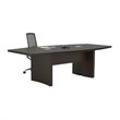 Pemberly Row 8' Boat Shaped Conference Table with Slab Base in Mocha