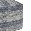 Pemberly Row Contemporary Boho Square Pouf in Patterened Teal Cotton