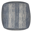 Pemberly Row Contemporary Boho Square Pouf in Patterened Teal Cotton