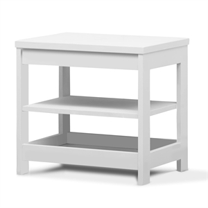 Pemberly Row Modern / Contemporary Wood Nightstand in White Finish