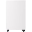 Pemberly Row 2-Section Mobile Contemporary Wood Storage Cabinet in White