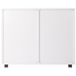 Pemberly Row 2-Section Mobile Contemporary Wood Storage Cabinet in White