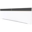 Pemberly Row Ceramic 5' x 16' Rubber Bulletin & Magnetic Whiteboard in Black