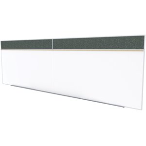 Pemberly Row Ceramic 5' x 16' Rubber Bulletin & Magnetic Whiteboard in Confetti