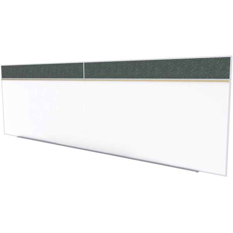 Pemberly Row 5' x 16' Rubber Bulletin & Magnetic Whiteboard in Speckled Tan